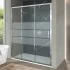 Porta doccia nicchia 170 cm scorrevole 3 ante serigrafate H 200 cm Ted