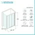 Box doccia 70x170 cm con porta scorrevole serigrafata H 200 cm Ted