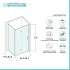 Box doccia 80x90 cm con porta a soffietto serigrafata H 200 cm Ted