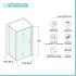Box doccia 80x80 cm con porta a soffietto serigrafata H 200 cm Ted