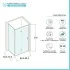 Box doccia 70x90 cm con porta a soffietto serigrafata H 200 cm Ted