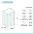 Box doccia 70x80 cm con porta a soffietto serigrafata H 200 cm Ted