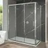 Box doccia 80x170 cm con porta scorrevole trasparente H 200 cm Ted