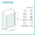 Box doccia 80x170 cm con porta scorrevole trasparente H 200 cm Ted