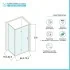 Box doccia 80x70 cm con porta a soffietto trasparente H 200 cm Ted
