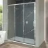 Porta doccia nicchia 170 cm scorrevole 3 ante trasparenti H 200 cm Ted