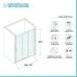 Porta doccia nicchia 170 cm scorrevole 3 ante trasparenti H 200 cm Ted