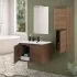 Mobile bagno sospeso 80 cm noce canaletto con 2 ante soft-close Kleo