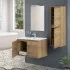 Mobile bagno sospeso 80 cm rovere africa con 2 ante soft-close Kleo