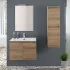 Mobile bagno sospeso 70 cm rovere africa con 2 ante soft-close Kleo