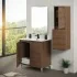 Pensile bagno sospeso 112 cm noce canaletto con ante soft-close Kleo
