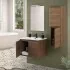 Pensile bagno sospeso 112 cm noce canaletto con ante soft-close Kleo
