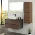 Pensile bagno sospeso 112 cm noce canaletto con ante soft-close Kleo