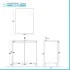 Mobile bagno a terra 80 cm noce canaletto con 2 ante soft-close Kleo