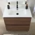 Mobile bagno a terra 80 cm noce canaletto con cassetti soft-close Kleo