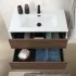 Mobile bagno sospeso 80 cm ossido e noce con cassetti soft-close Kleo