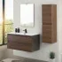 Mobile bagno sospeso 100 cm ossido e noce  con cassetti soft-close Kleo