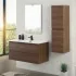Mobile bagno sospeso 100 cm noce canaletto con cassetti soft-close Kleo