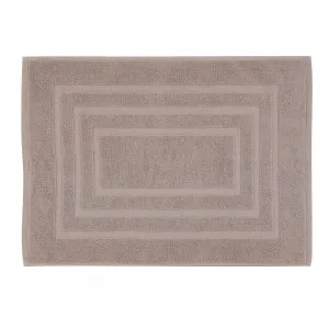 Tappeto Scendidoccia Bagno Color Sabbia 100% Cotone 50x80 cm