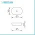Mobile bagno sospeso 80 cm ossido e noce con top lavabo e specchio Kleo