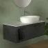Mobile bagno portalavabo sospeso 80 cm grigio lava con top carrara Maya