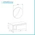Mobile bagno portalavabo sospeso 110 cm grigio lava con specchio Maya
