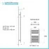 Termoarredo bagno scaldasalviette L 45x80 interasse 40 cm