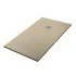 Piatto doccia 80x100 cm tortora effetto pietra in resina riducibile Karen