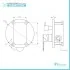 Set miscelatori lavabo bidet e doccia con deviatore in ottone Kreo