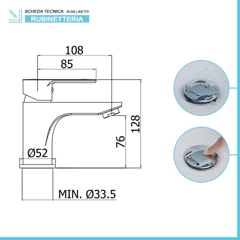 Base Miscelatore Cromato Con O-Ring - 50x33 Mm, Antiossidazione - Foto 2