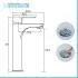 Miscelatore lavabo alto cromato completo di piletta click clack Zoe 