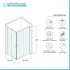 Box doccia angolare 90x90 cm doppio scorrevole vetro trasparente Tay