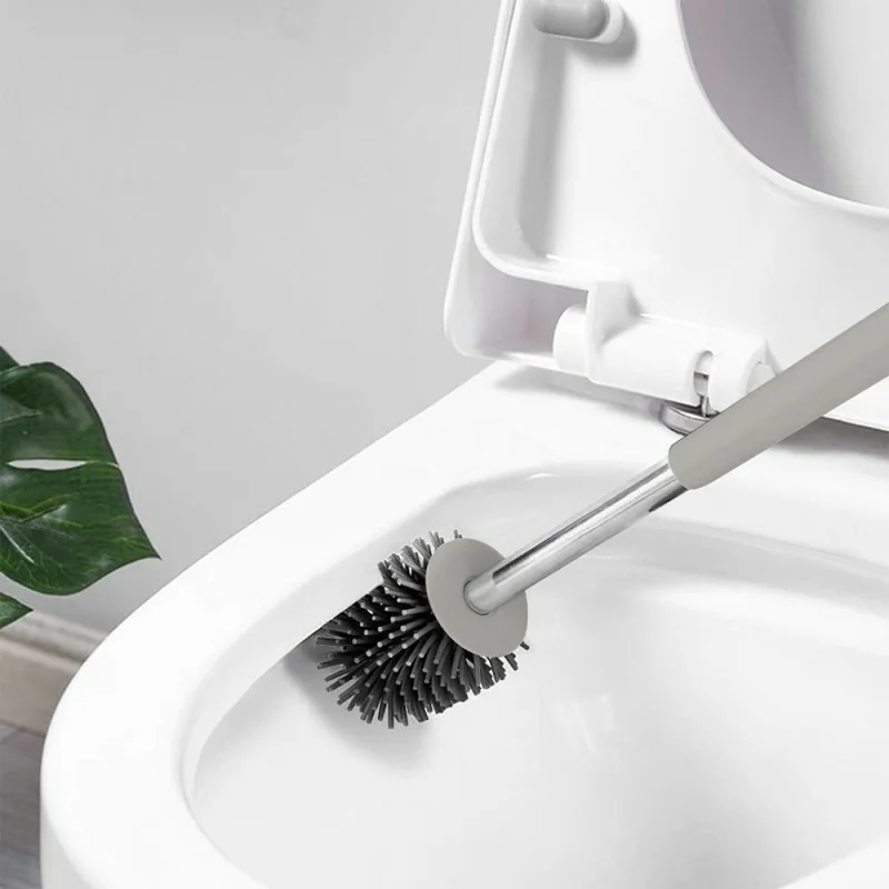 Set Scopino Per WC A Forma Di Rana | Spazzola Per Pulizia Bagno Con Supporto | Design Simpatico E Salvaspazio