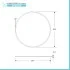 Specchio bagno tondo 50 cm a filo con bisellatura su bordo 2,5 cm