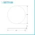 Specchio bagno tondo 50 cm a filo lucido con installazione a parete