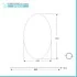 Specchio bagno ovale 45x65 cm a filo con installazione reversibile