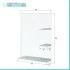 Specchio bagno 60x80 cm a filo lucido con mensole in vetro satinato