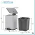 Pattumiera bagno 3lt in acciaio bianco con apertura a pedale e cesto estraibile