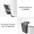 Pattumiera bagno 3lt in acciaio bianco con apertura a pedale e cesto estraibile