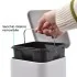 Pattumiera bagno 3lt in acciaio bianco con apertura a pedale e cesto estraibile