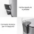 Pattumiera bagno 3lt in acciaio grigio con apertura a pedale e cesto estraibile