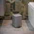 Pattumiera bagno 3lt in acciaio grigio con apertura a pedale e cesto estraibile