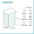 Box doccia angolare 70x70 cm Geo doppio scorrevole in cristallo trasparente