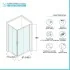 Box doccia angolare 80x100 cm Geo doppio scorrevole in cristallo trasparente