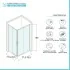 Box doccia angolare 80x80 cm Geo doppio scorrevole in cristallo opaco