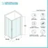 Box doccia angolare 90x90 cm Icon doppio scorrevole con vetro trasparente