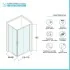 Box doccia angolare 70x120 cm Icon doppio scorrevole con vetro trasparente