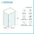 Box doccia angolare 70x140 cm Icon doppio scorrevole con vetro trasparente