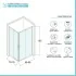 Box doccia angolare 80x90 cm Icon doppio scorrevole con vetro trasparente