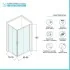 Box doccia angolare 80x100 cm Icon doppio scorrevole con vetro trasparente
